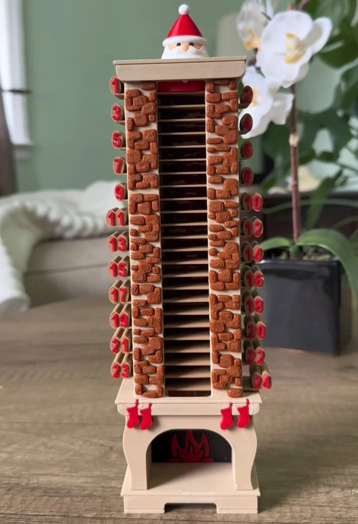 🎅Mechanical Santa Chimney Christmas Countdown Calendar