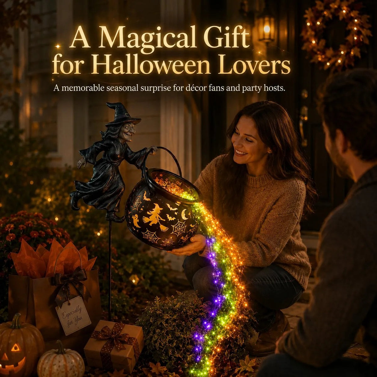 š„Last Day 50% OFF - Halloween garden lamp āWitches' Cauldronā