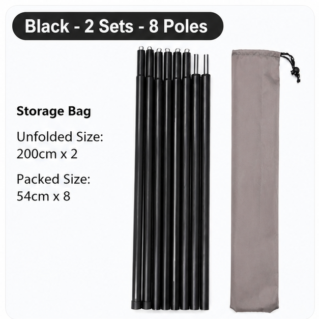 2.0m Shade Cloth Pole Set (2 PCS)