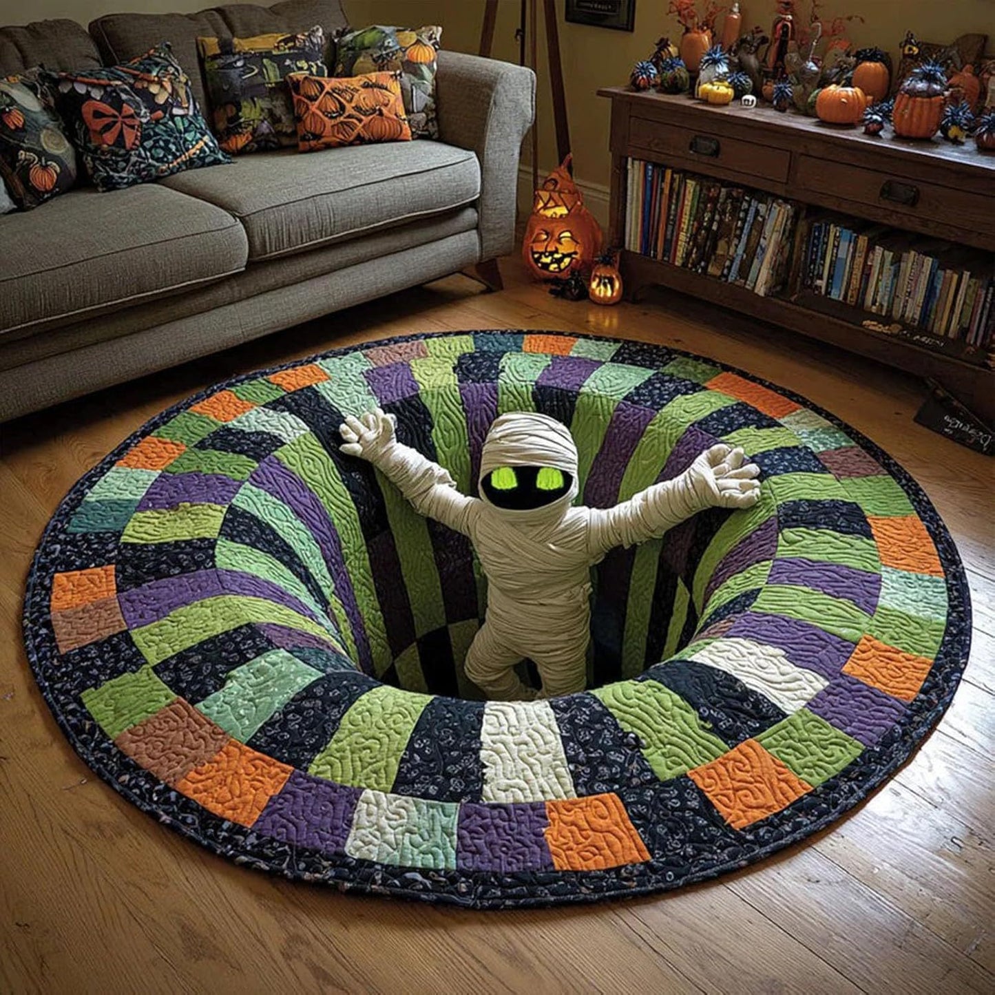 🔥Last Day 50% OFF🔥Spooky 3D Halloween Illusion Rug 🎃🕷️