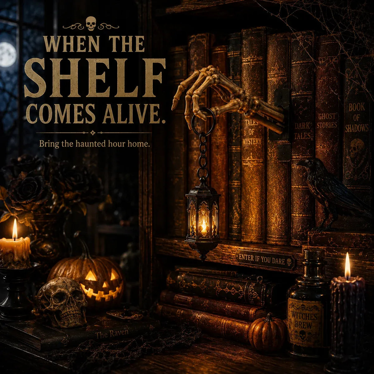 🔥Last Day 70% OFF😍💀Skeleton Hand Lantern Shelf Light™