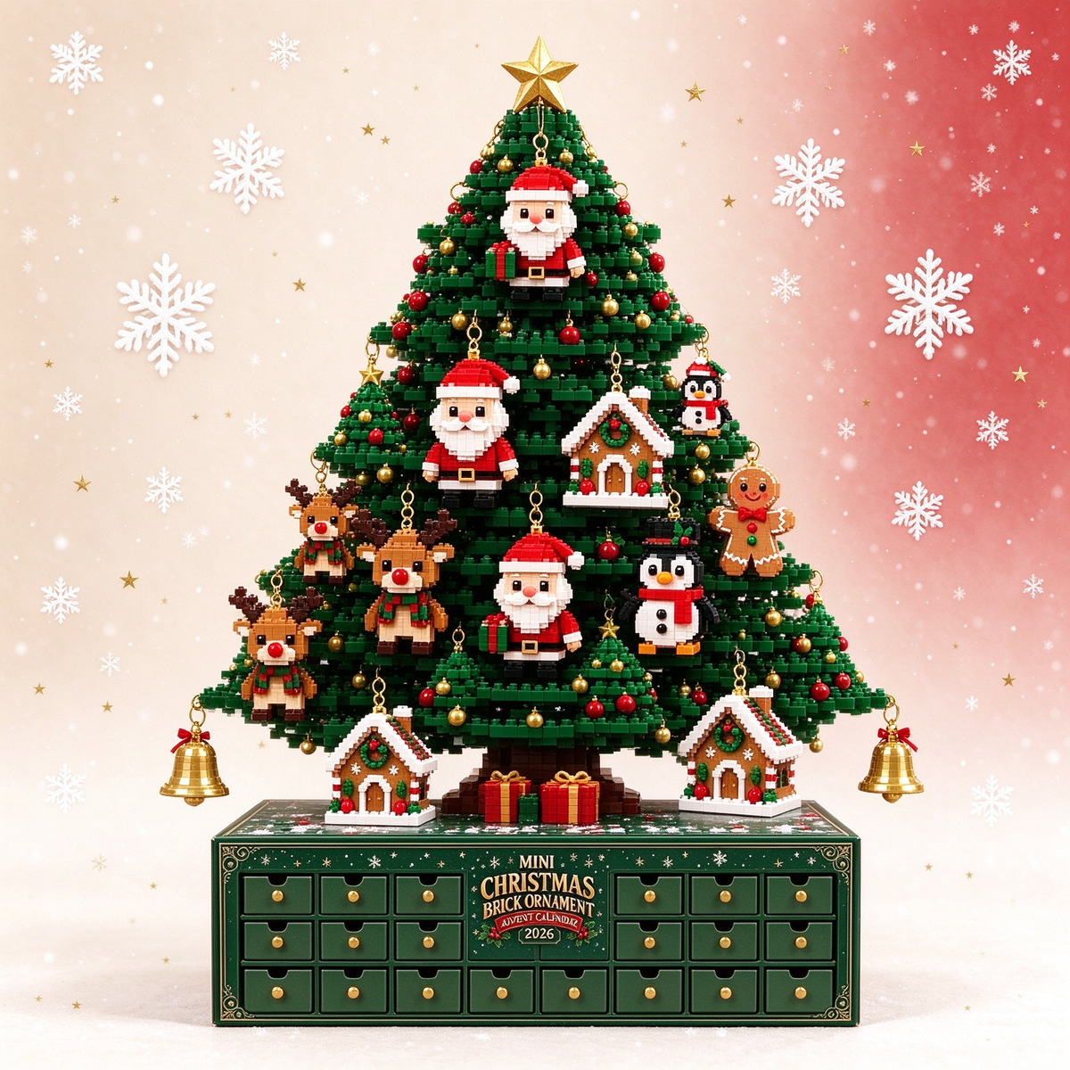 2026 Mini Christmas Brick Ornament Advent Calendar