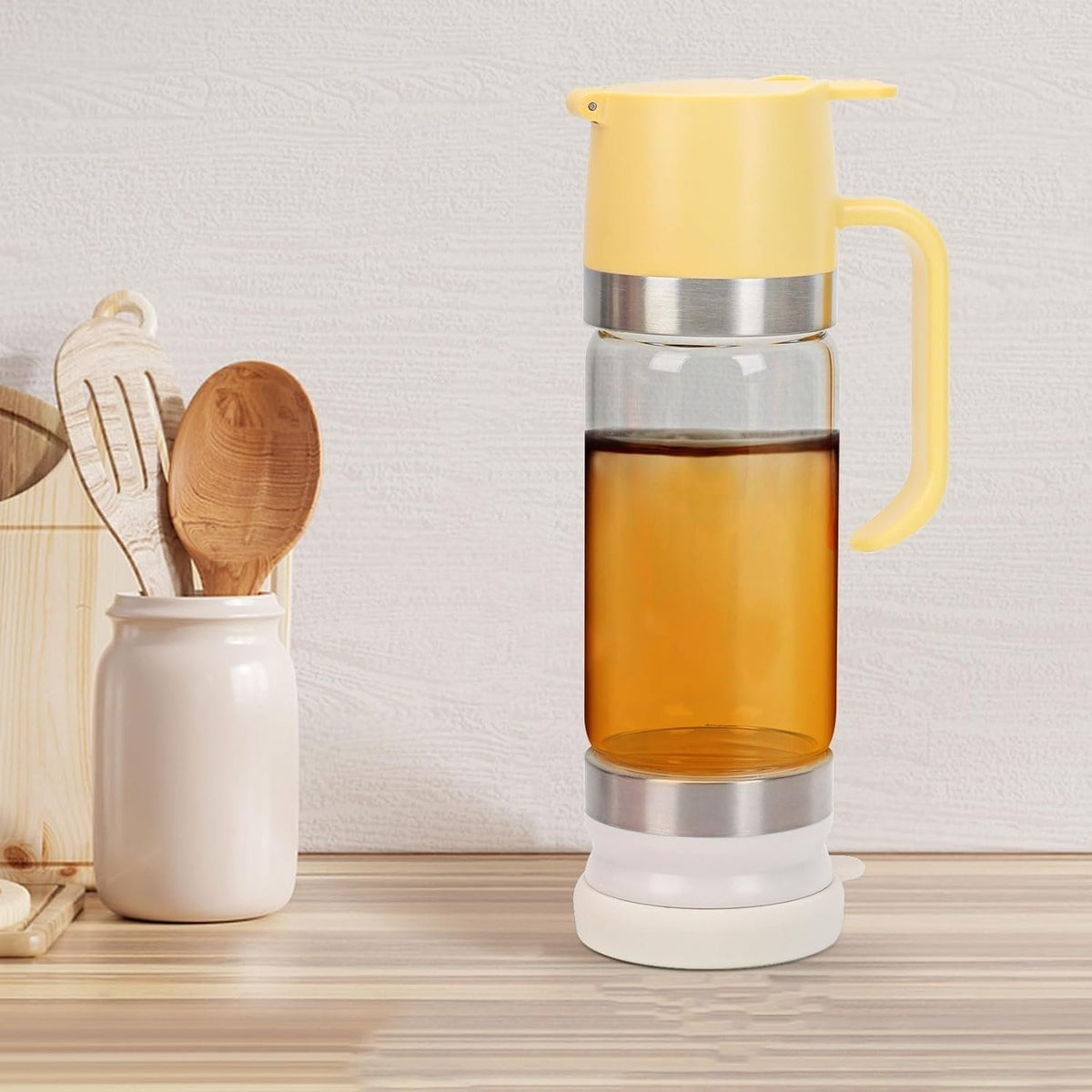 π― No-Drip Press-to-Pour Glass Honey Dispenser