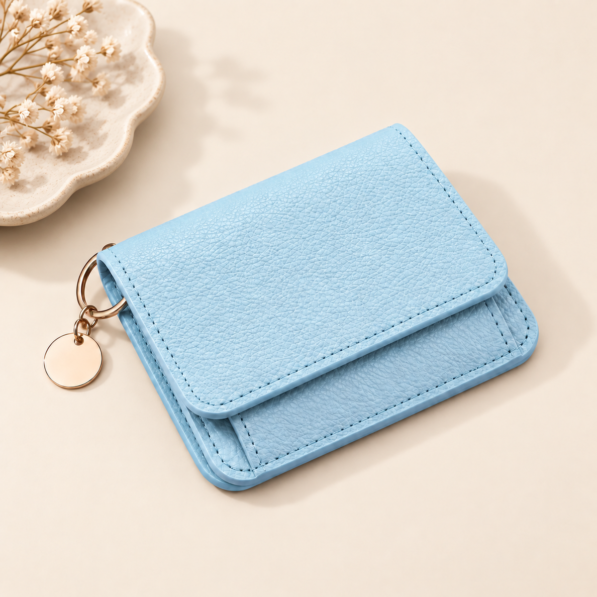 ✨ Slim Women's Wallet with Key Ring & Coin Purse – Stylish & Secure! 💖