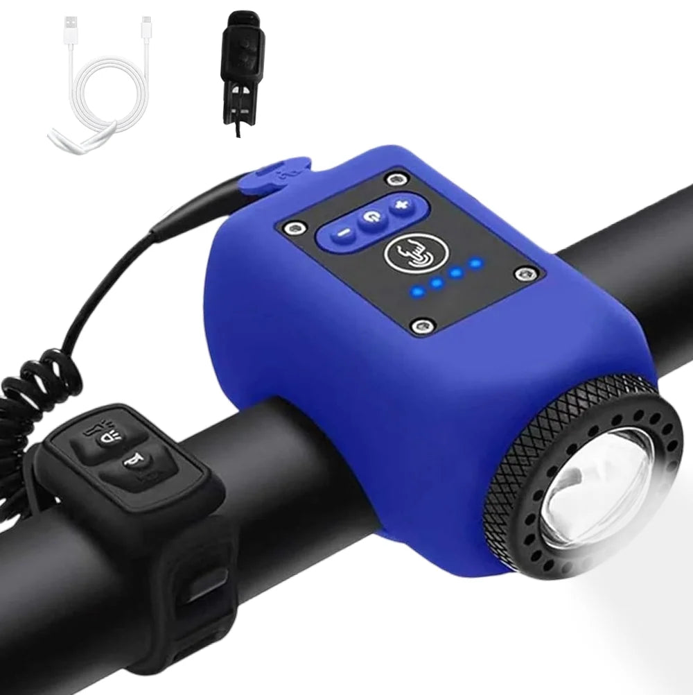 🚲 Rechargeable Bike Electronic Horn & Wide-Beam Front Light | Bicycle Safety Alarm & Headlight