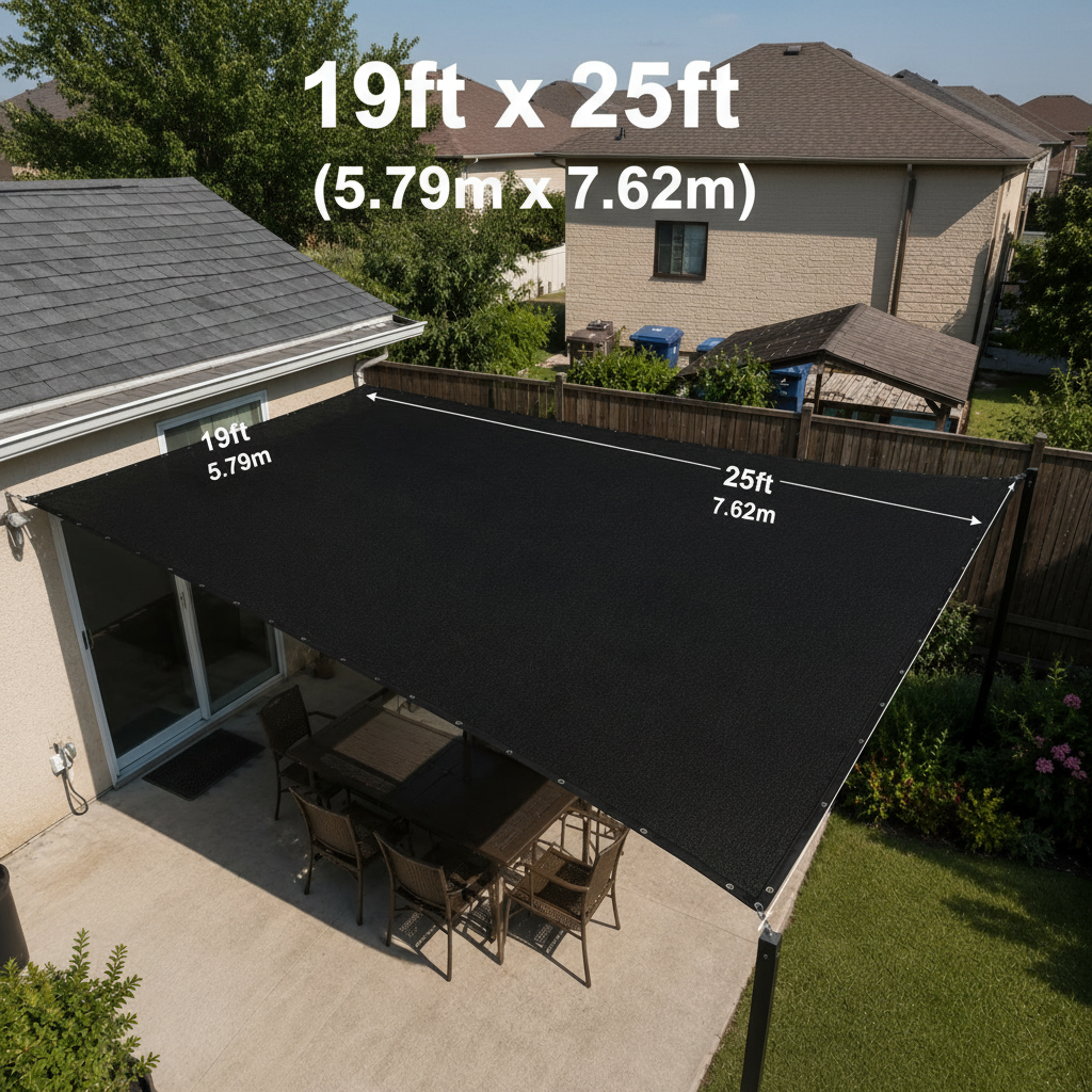 Heavy Duty Sunblock Shade Cloth for Patios, Gardens & Driveways