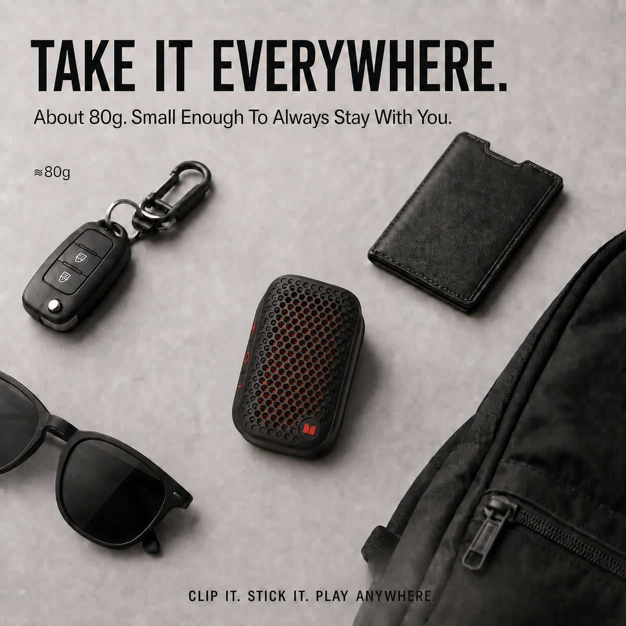 π Wearable Magnetic Clip-On Bluetooth Speaker β Ultra-Light, IPX7 Waterproof & TWS Stereo