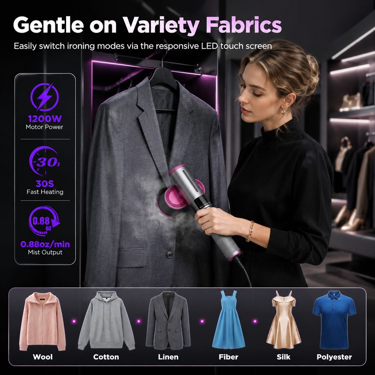 2-in-1 Portable Steam Iron & Garment Steamer – Compact, Powerful & Travel-Friendly