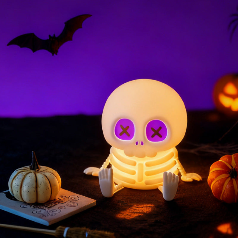 💀Halloween Early Bird Sale | 50% OFF🔥Charming Silicone Skeleton Color Changing Bedside Night Light🔥