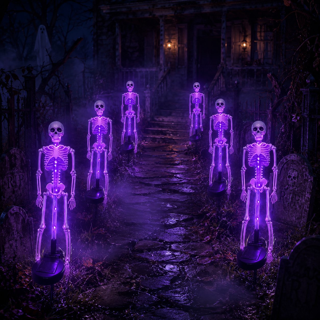 Solar LED Skeleton Yard Stake – Halloween Outdoor Garden Decor