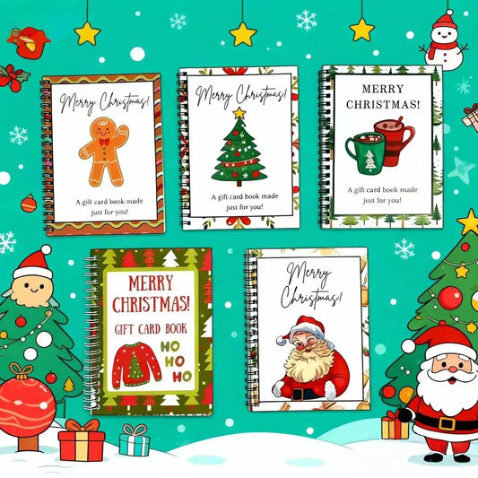 🔥Last Day 70% OFF🔥DIY Spiral Bound Merry Christmas Gift Card Album