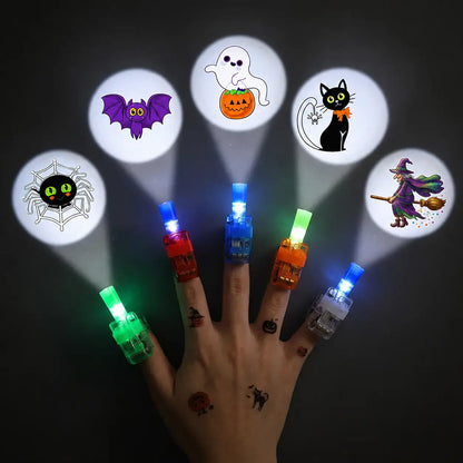 👻🎃 Halloween Finger Projector Rings – LED Light-Up Party Favors for Kids | Spooky Halloween Gifts & Treat Bag Stuffers