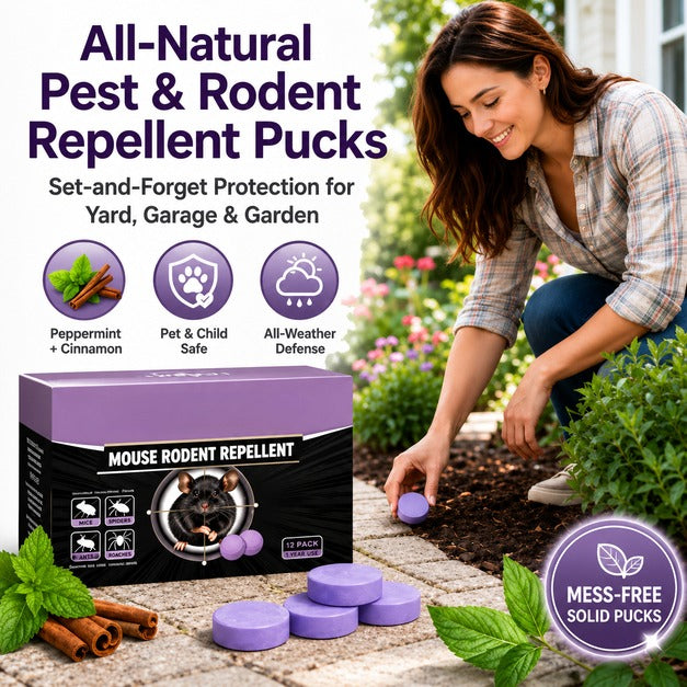 ✅ 10,000+ Happy Customers 🐭 All-Natural Peppermint & Cinnamon Pest & Rodent Repellent Pucks 🕷️🐍