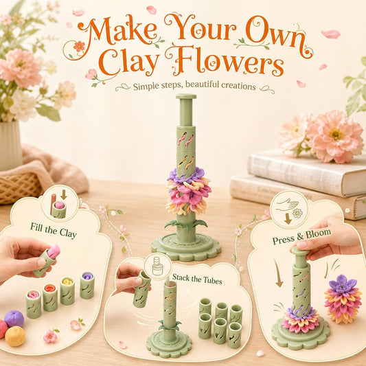 DIY Bloom Bouquet Craft Kit – Make 20 Flowers & Display Them