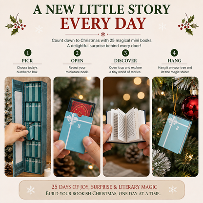 ✨Last Day Promotion 70% OFF 💥 Mini Book Ornament Advent📚 25-Day Mini Book Advent Calendar