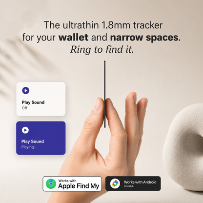 Ultra-Slim Wallet Tracking Card for IOS & Android