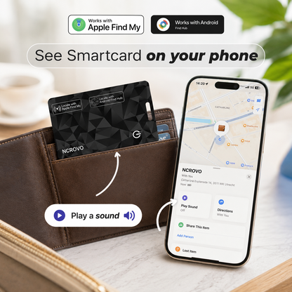 Ultra-Slim Wallet Tracking Card for IOS & Android