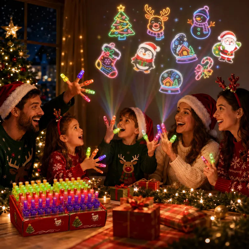 👻🎃 Halloween Finger Projector Rings – LED Light-Up Party Favors for Kids | Spooky Halloween Gifts & Treat Bag Stuffers