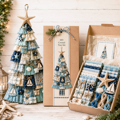 🎄 DIY Oversized Patchwork Christmas Tree Door Hanging Kit – Beginner-Friendly, Complete Craft Kit with Step-by-Step Guide ✨