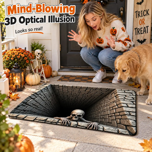 👻Spooky 3D Skull Pit Doormat