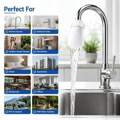🚰 100 Pack Faucet Filter Cotton Bags – Cleaner Water, Less Splash, No Tools Needed