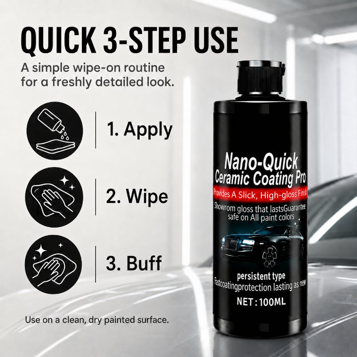 💐50% OFF! Spray Nano Cerâmico de Alto Brilho – Efeito Espelhado e Proteção de Longa Duração ✨🚗【Oferta Limitada】
