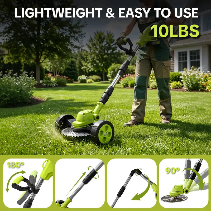 3-in-1 Cordless String Trimmer, Edger & Mini Mower