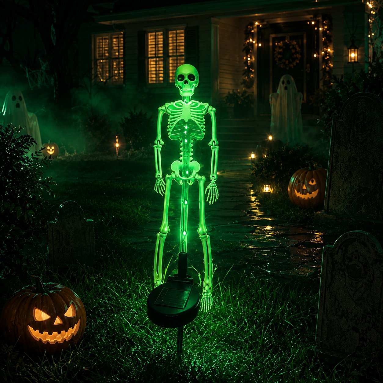Solar LED Skeleton Yard Stake – Halloween Outdoor Garden Decor