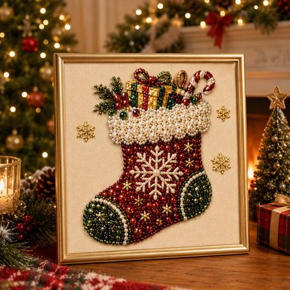 🧘Relaxing & Beginner-Friendly - 🎨💎DIY Christmas Pearl Diamond Art Kit