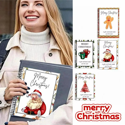 🔥Last Day 70% OFF🔥DIY Spiral Bound Merry Christmas Gift Card Album