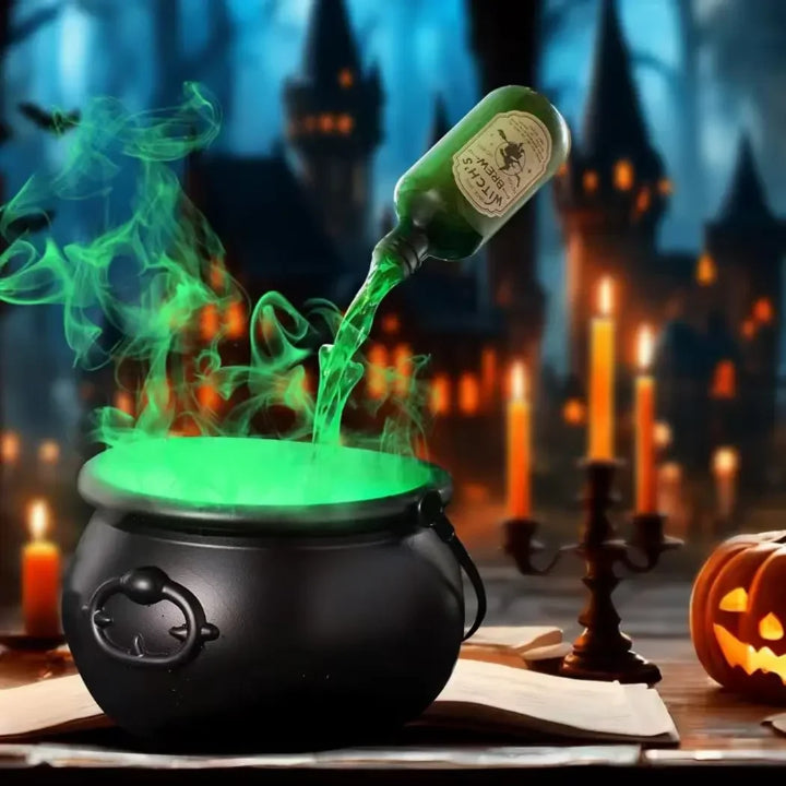 Witch Cauldron with LED Light & Fog Mist Maker