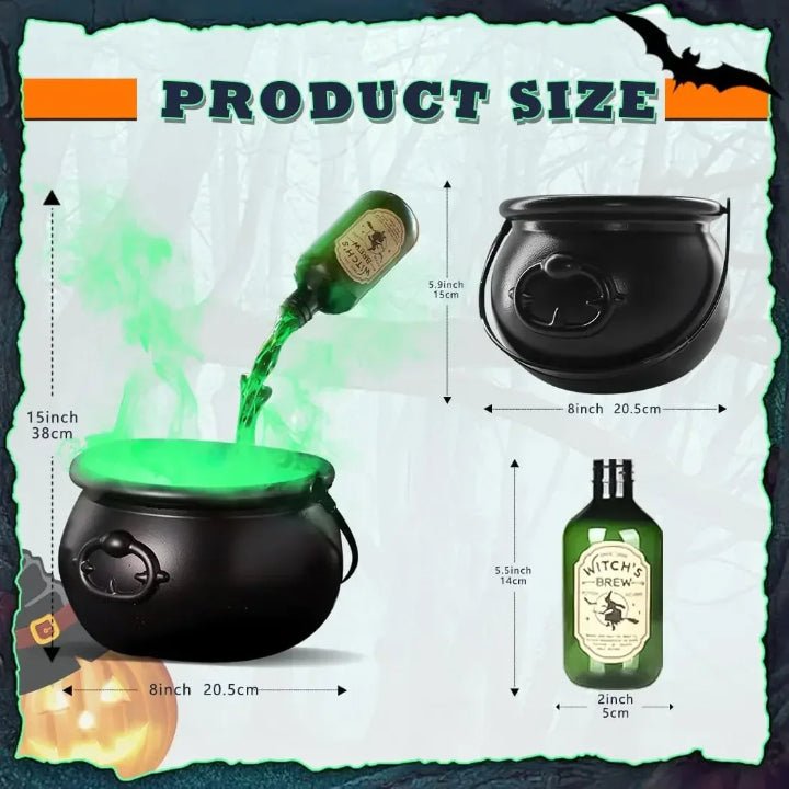 Witch Cauldron with LED Light & Fog Mist Maker
