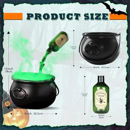 Witch Cauldron with LED Light & Fog Mist Maker