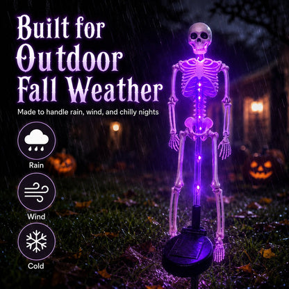 Solar LED Skeleton Yard Stake – Halloween Outdoor Garden Decor
