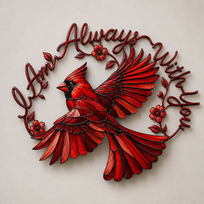 🔥Last Day 49% OFF🐦Cardinal Metal Wall Art - I Am Always With You❤️
