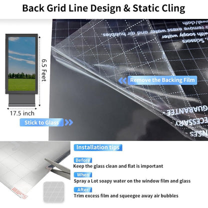 🔥LAST DAY 50% OFF✨One-Way Privacy Window Film – Static Cling Mirror Tint with Full DIY Kit