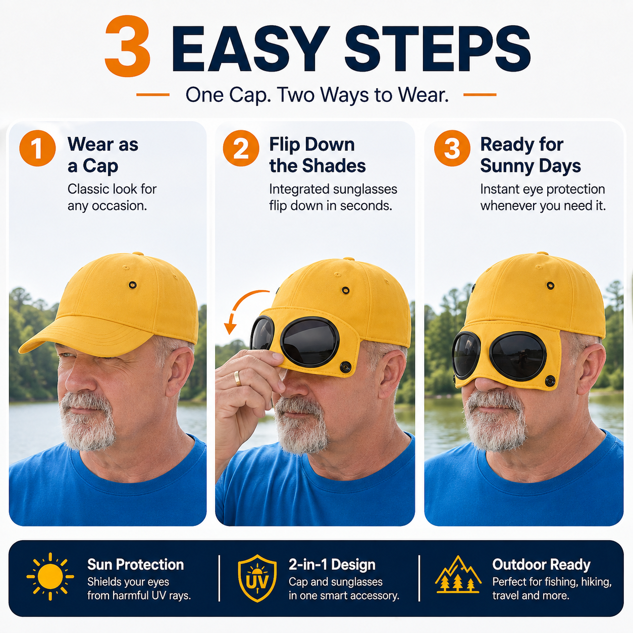 🔥Last Day 50% OFF 🧢🕶 Glasses-Friendly Baseball Cap - 100% Cotton