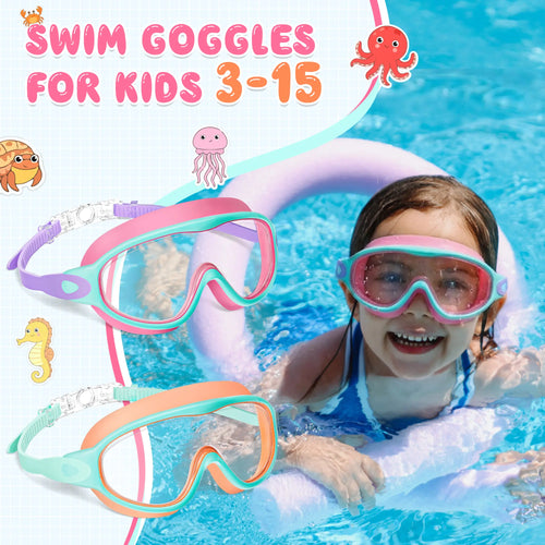 Kids Swim Goggles - UV Protection & Anti-Fog