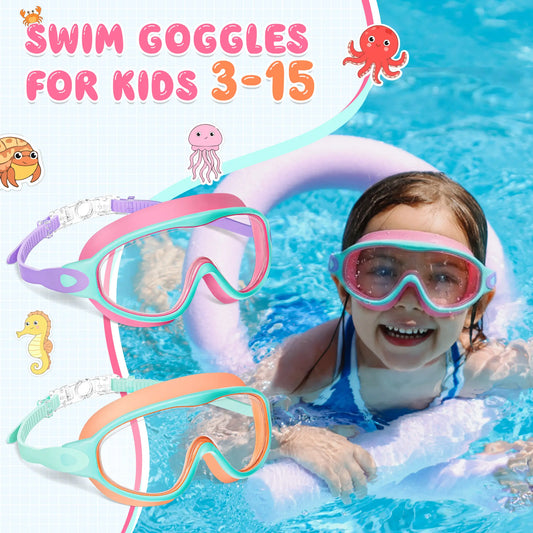 Kids Swim Goggles - UV Protection & Anti-Fog