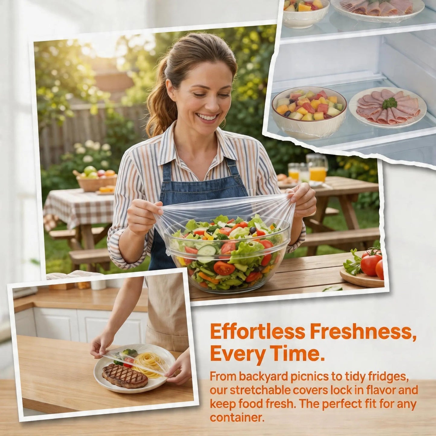 🛡️100 Piece Elastic Reusable Bowl Covers for Freshness and Odor Protection