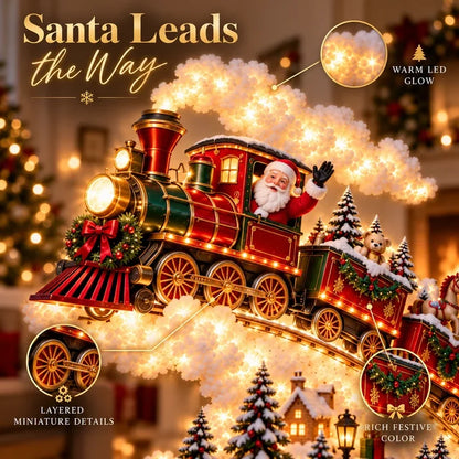 🚂 Santa’s Christmas Express – Magical LED Train Wall Light 🎄✨