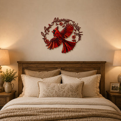 🔥Last Day 49% OFF🐦Cardinal Metal Wall Art - I Am Always With You❤️