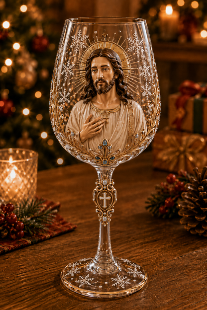 🔥Last Day 50% OFF✝️Faith & Grace 3D Christian Wine Glass Set – Meaningful Faith Gift✨🎁