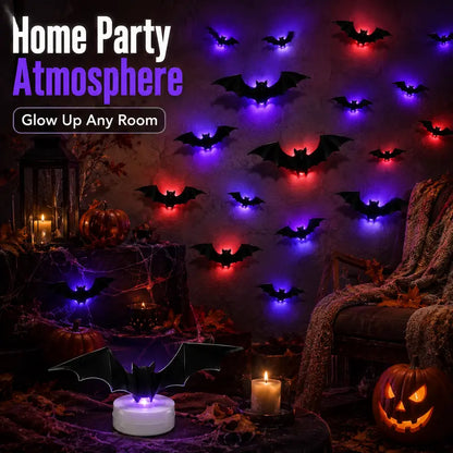🔥Halloween Sale - 50% off 🎃3D Bat LED Wall Light Decor 🦇âœ?â€?Easy Installation | Soft LED Glow for Living Room/Bedroom Festive Vibe
