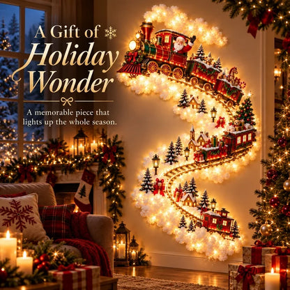 🚂 Santa’s Christmas Express – Magical LED Train Wall Light 🎄✨