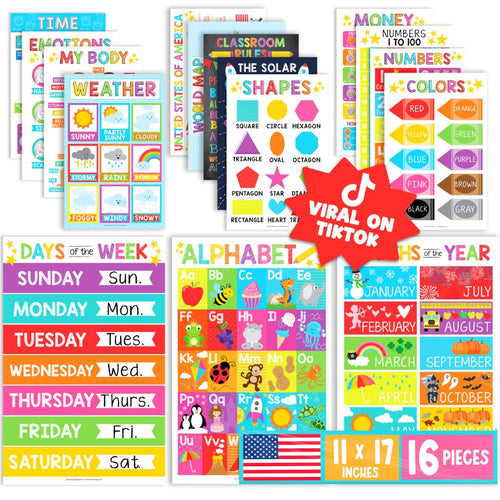 Ultimate Preschool Learning Poster Kit for Early Education