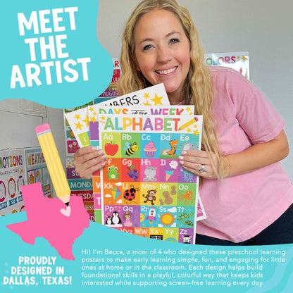 Ultimate Preschool Learning Poster Kit for Early Education