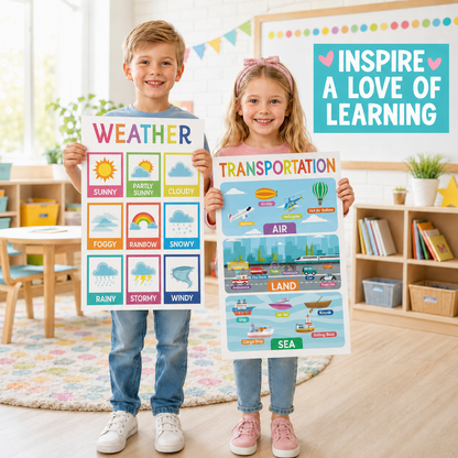 Ultimate Preschool Learning Poster Kit for Early Education