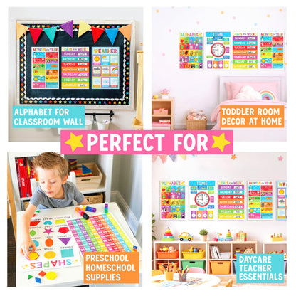 Ultimate Preschool Learning Poster Kit for Early Education
