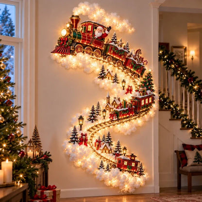 🚂 Santa’s Christmas Express – Magical LED Train Wall Light 🎄✨